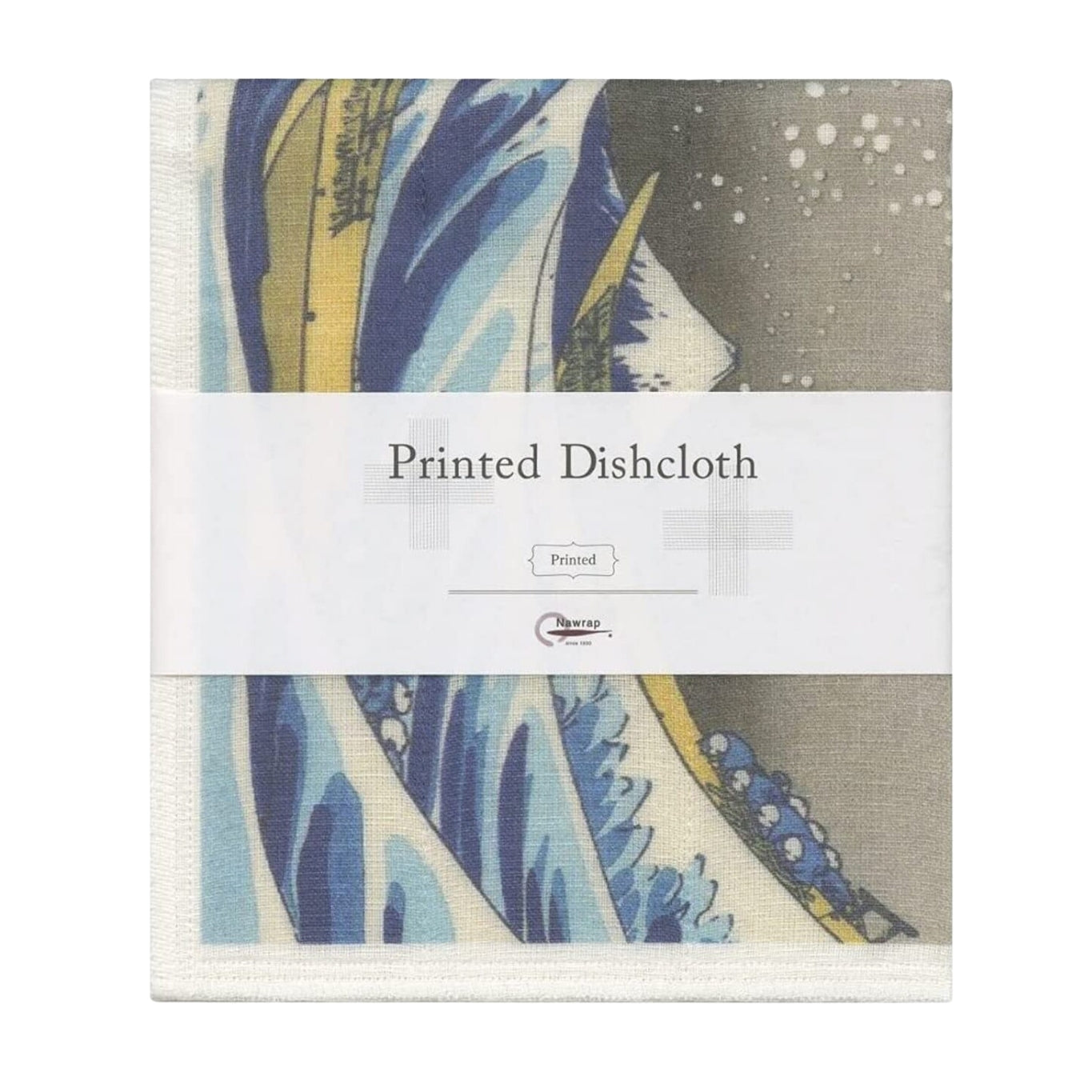 Printed Japanese Dishcloth - The Great Wave by Hokusai