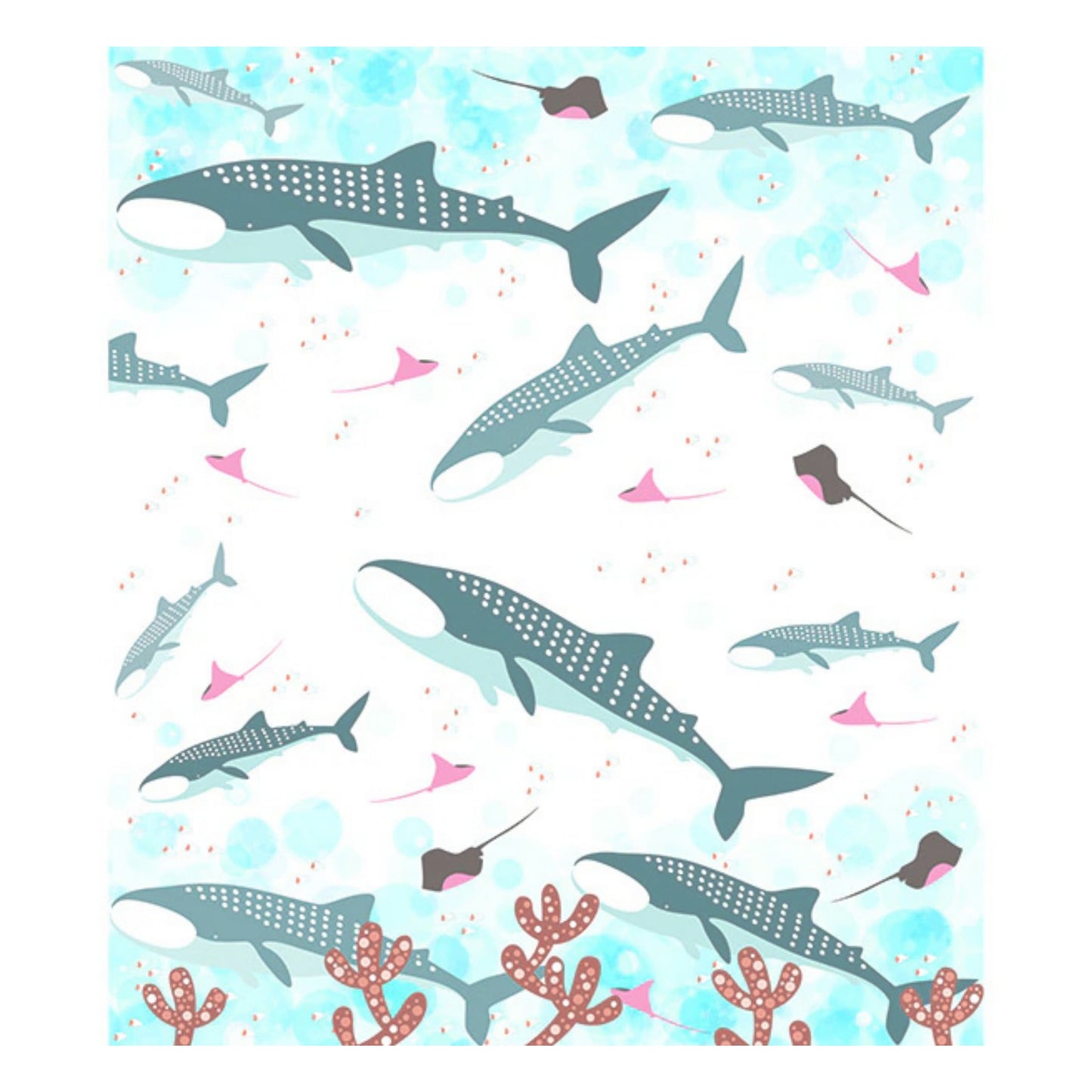 Printed Japanese Dishcloth - Whale Shark