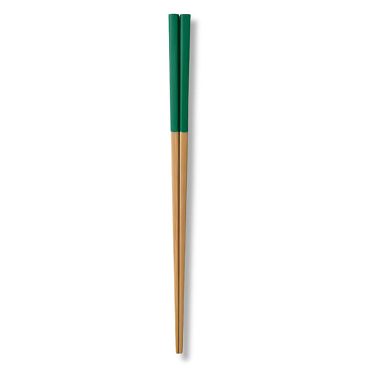 Yamachiku Susu Square Bamboo Chopsticks 23cm - Green