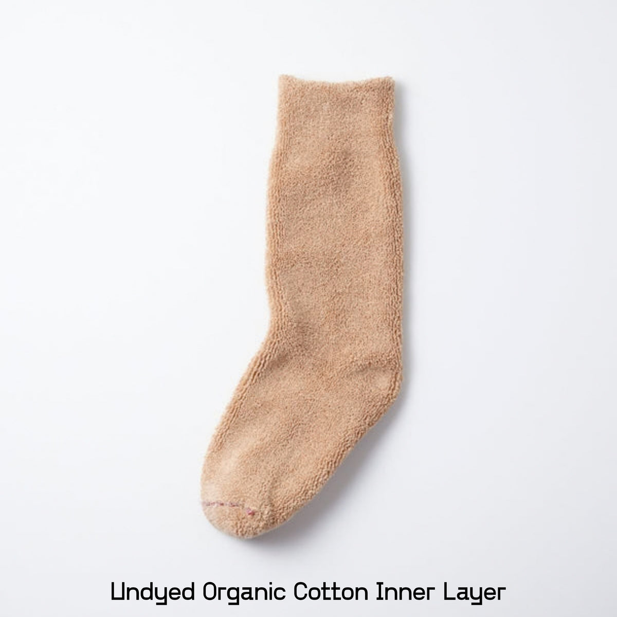 ROTOTO Double Face Wool & Cotton Crew Socks - Dark Red / Brown