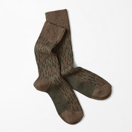 ROTOTO Raindrop Crew Socks - Olive Drab / Green