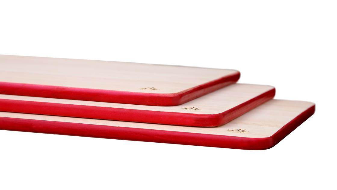 Hinoki Cutting Board Urushi - Red Medium