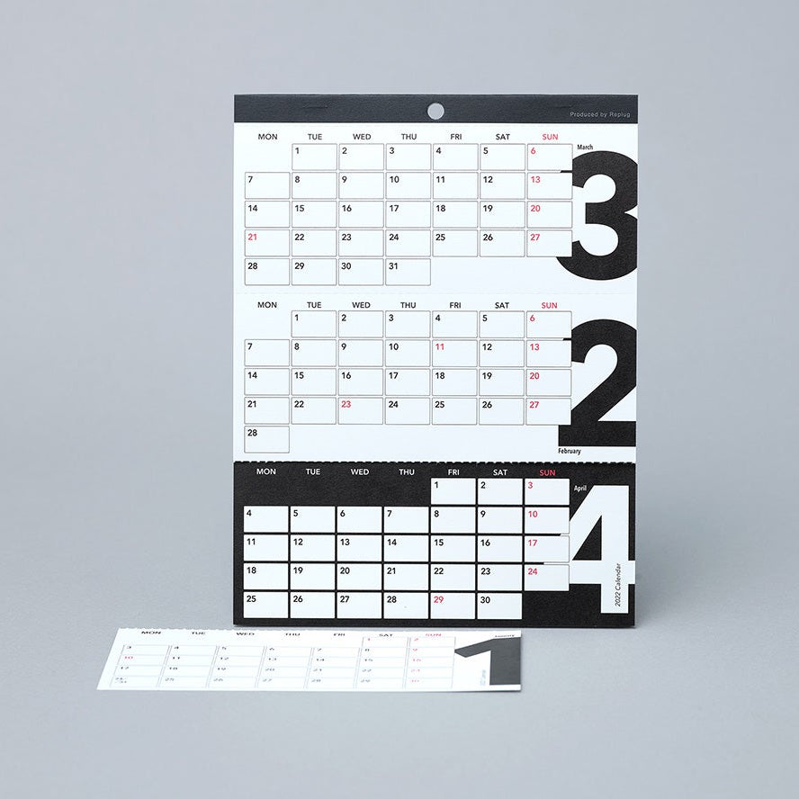 Replug 3's Three-Month Desk Calendar 2027