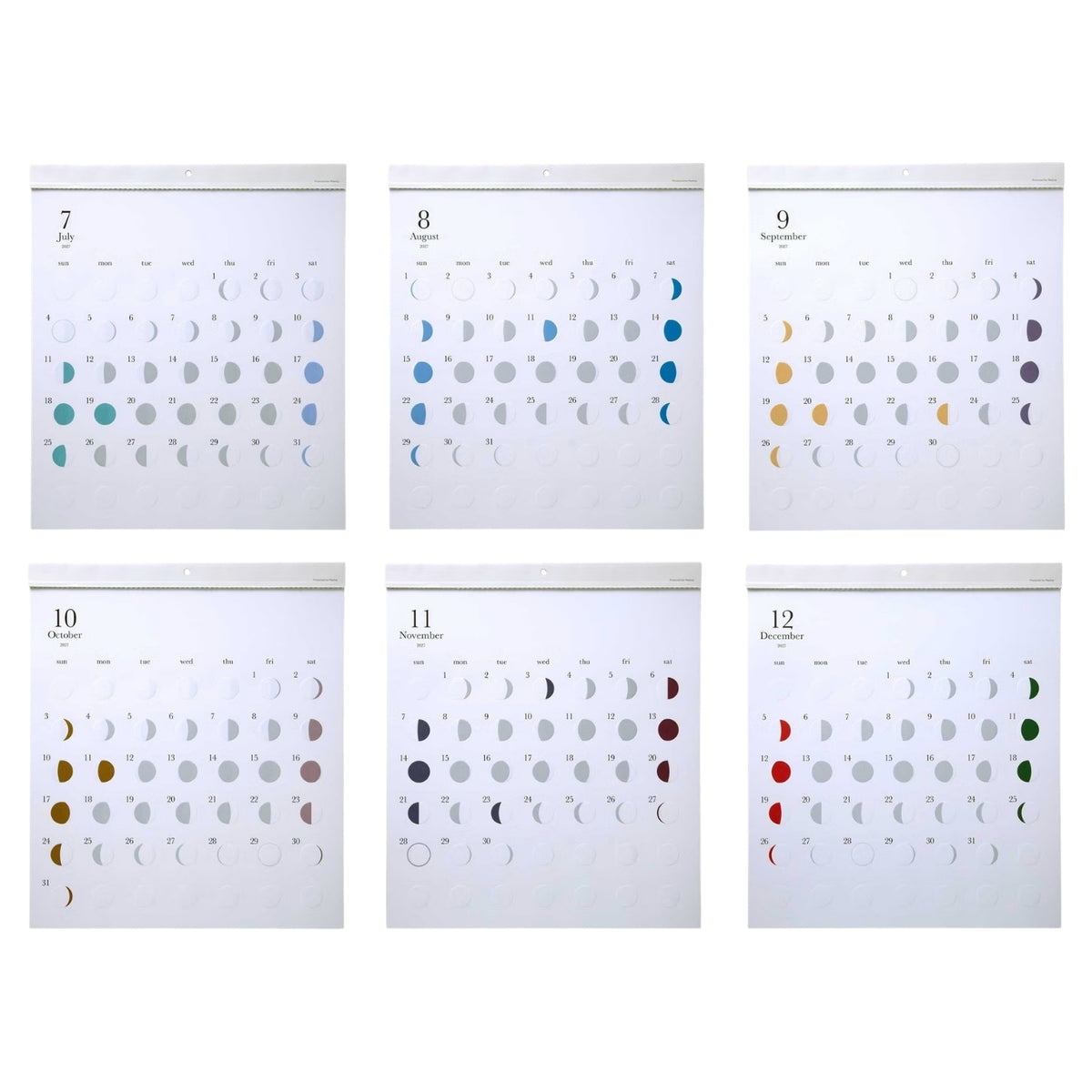 Replug Michiru Japanese Moon Phase Calendar 2027