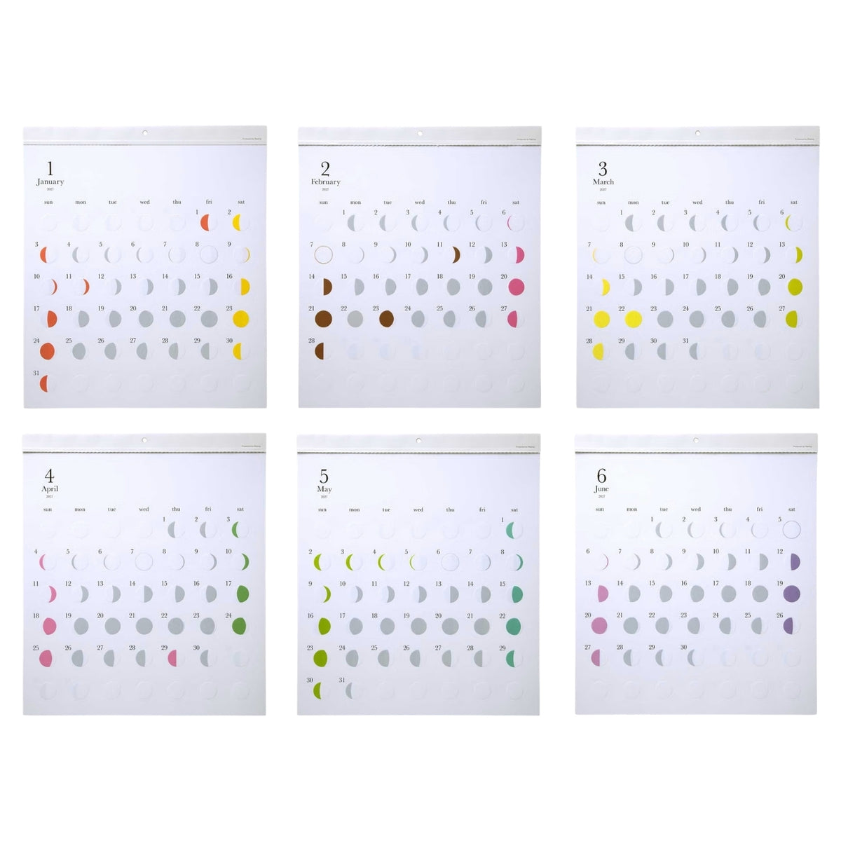 Replug Michiru Japanese Moon Phase Calendar 2027