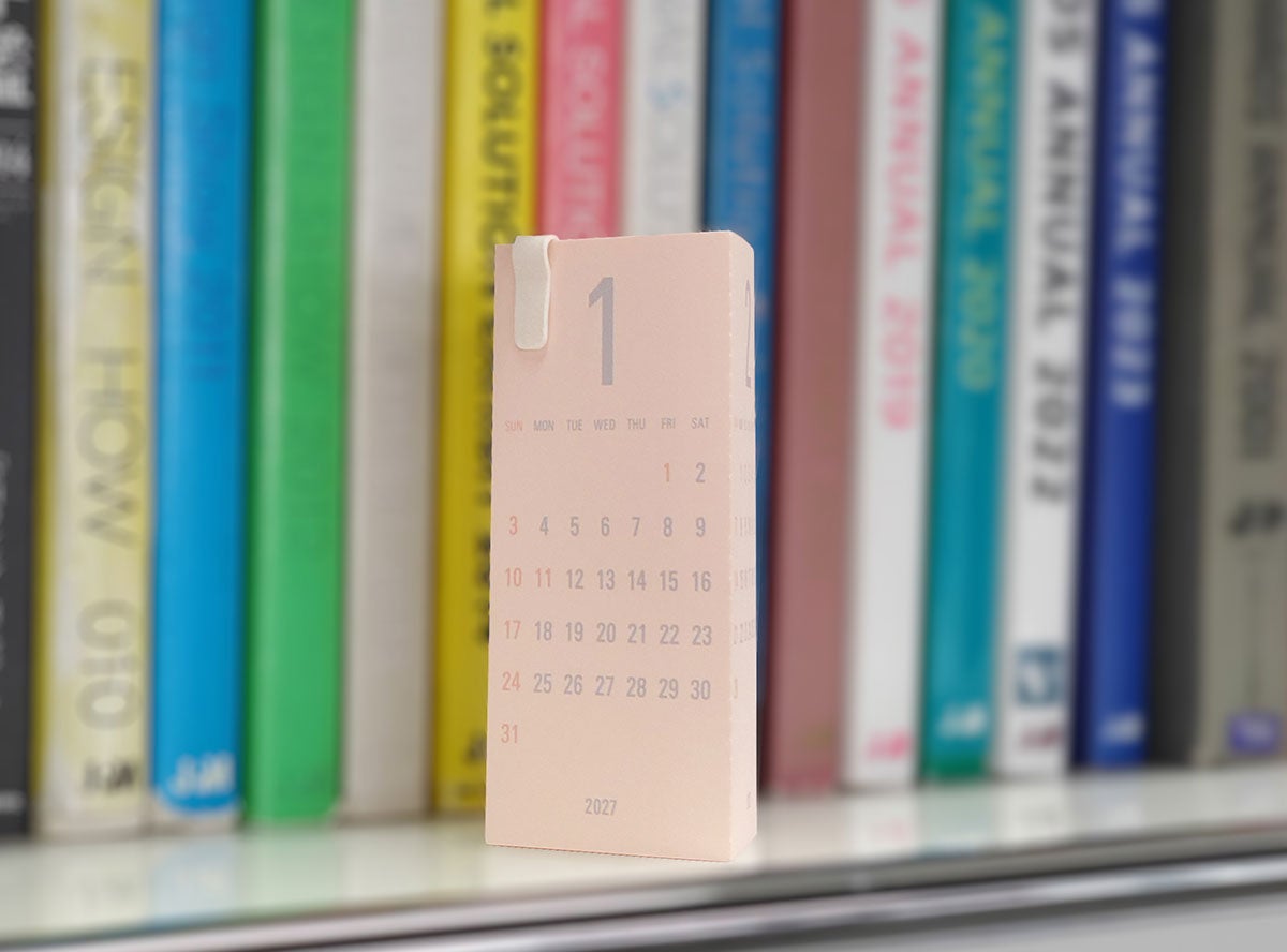 Replug Triangular Three-Month Desk Calendar 2027 - Black