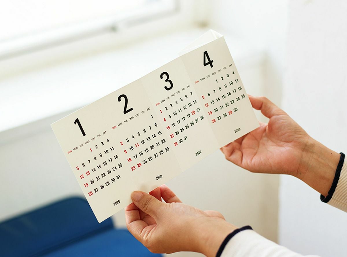Replug Triangular Three-Month Desk Calendar 2027 - Black