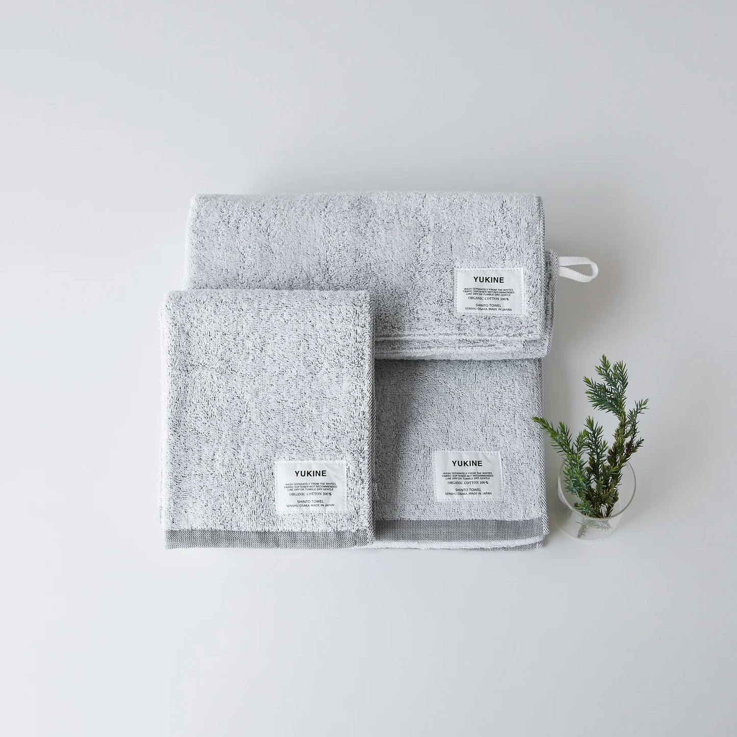 Shinto Yukine face and hand towel grey - 33 x 82cm