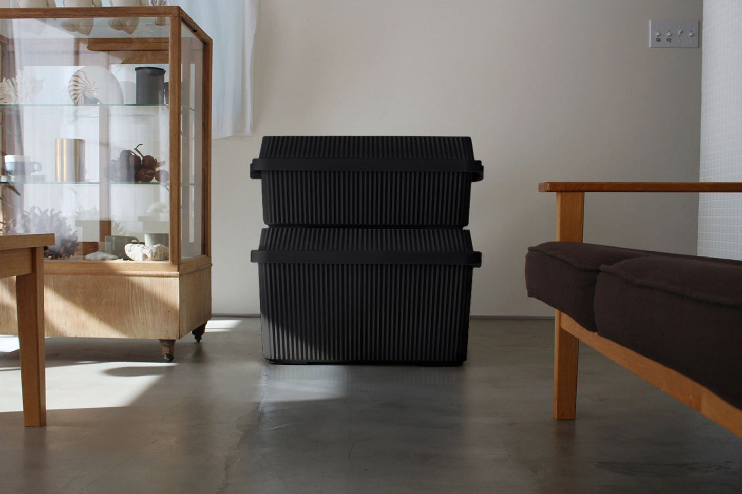 Multi-Purpose Stack-up Storage Container 53L - Black