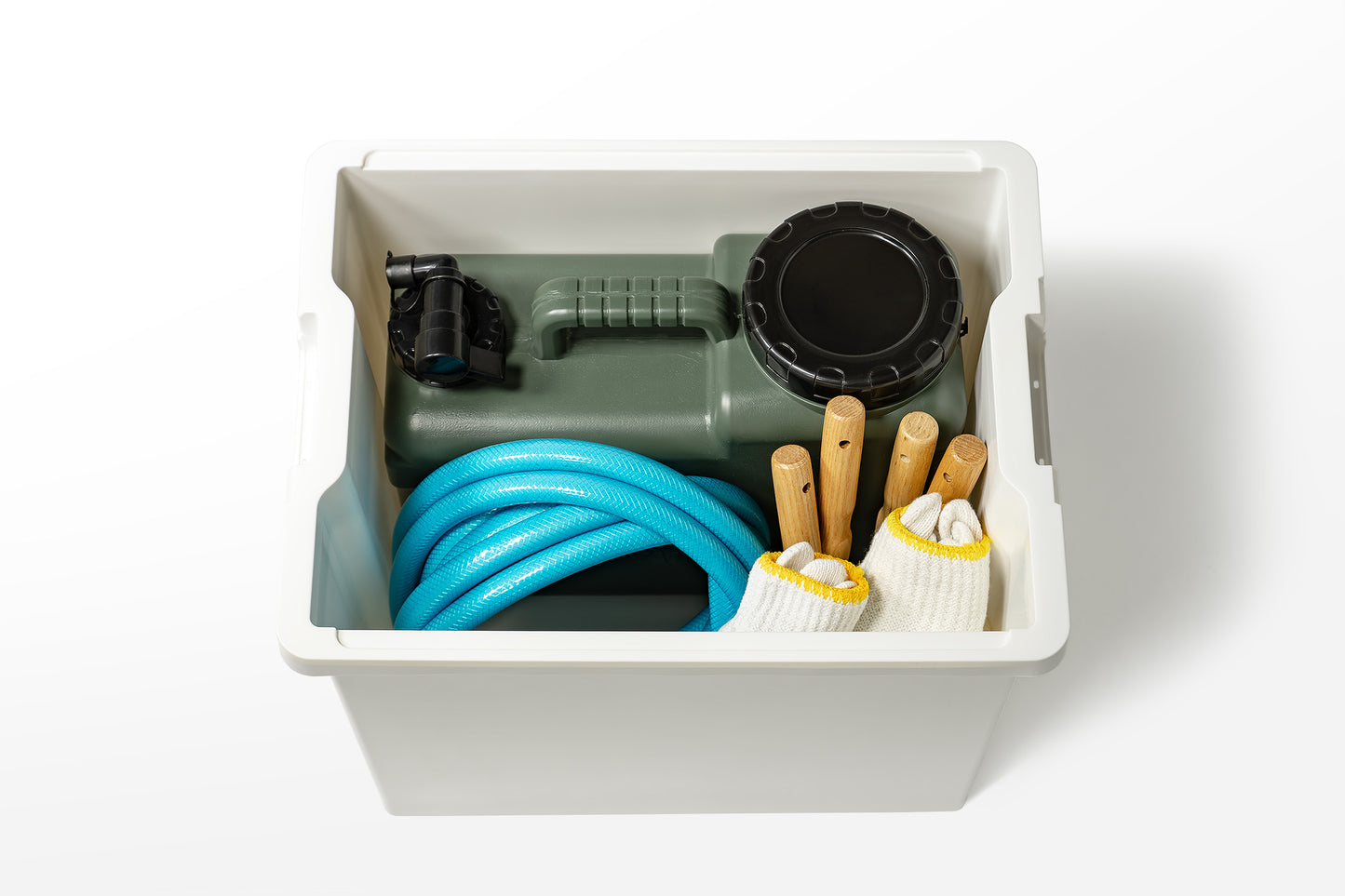 Like-it Store-Up Deep Storage Container 35L with Tray - Beige