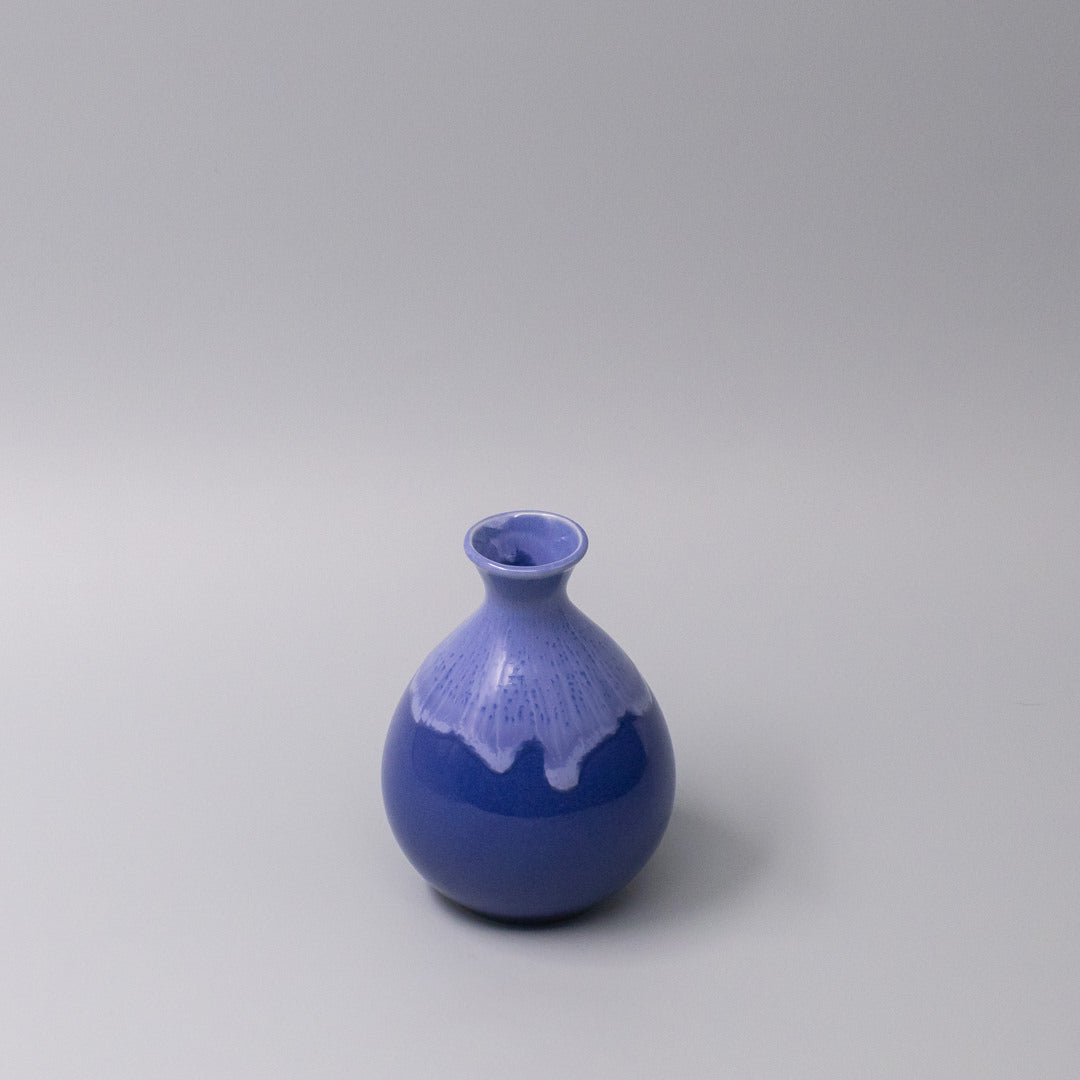 Sake Jug Blue Gloss Pale Blue Drip 11.5cm