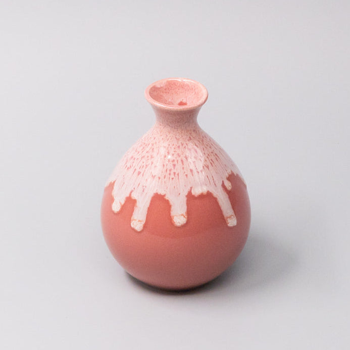 Sake Jug Pink White Drip 300ml
