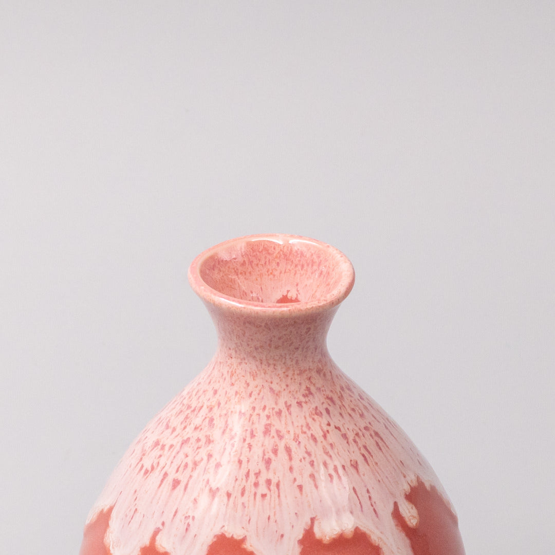 Sake Jug Pink White Drip 300ml