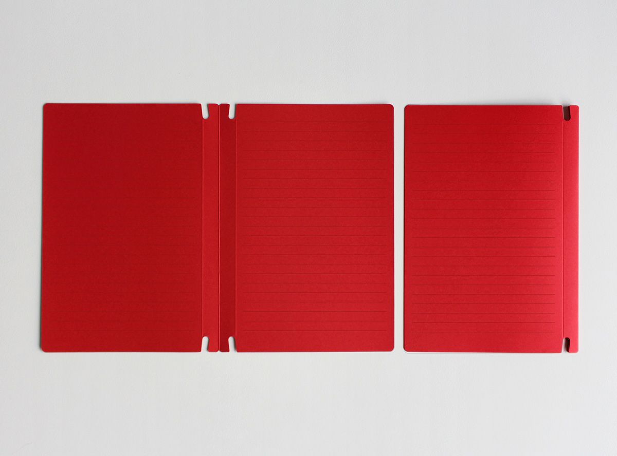 Sara Book A5 Ruled Refill Pages - Red