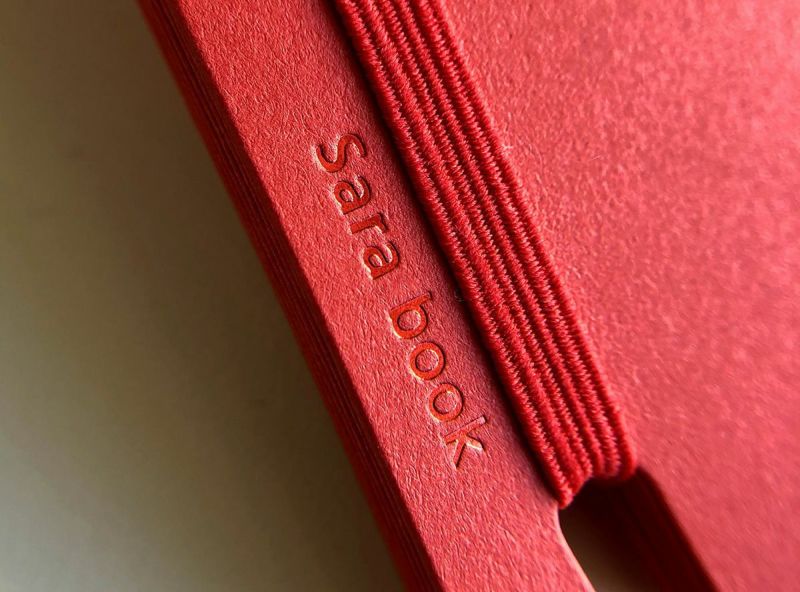 Sara Book Customisable Japanese Design Notebook - Red