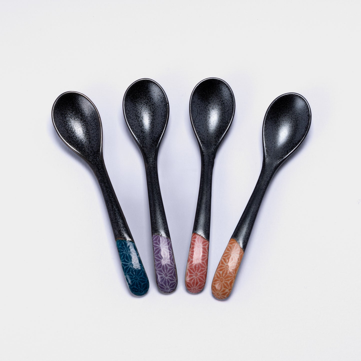 Indigo Asanoha design small black spoon 12.5cm