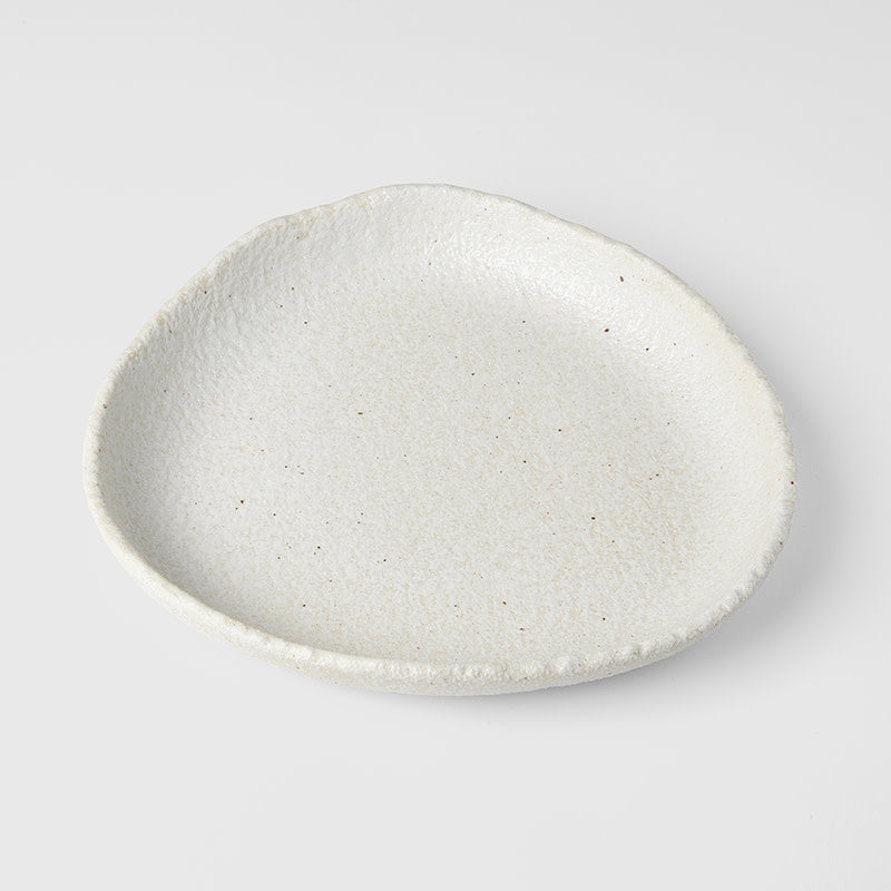 Shell White Sand onigiri high rim slab 25cm