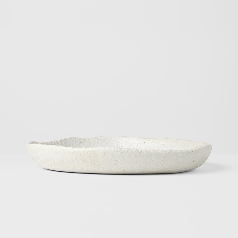 Shell White Sand onigiri high rim slab 25cm