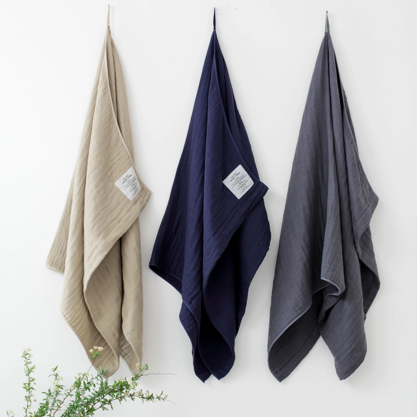 Shinto 2.5 ply gauze bath towel large beige - 88 x 140cm