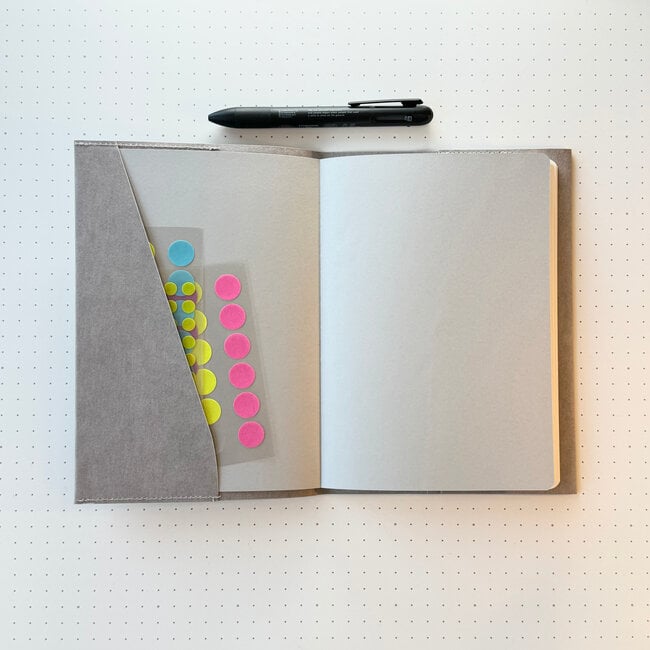 Stalogy Plain 365 Days A5 Notebook, Blue with Grey Cover