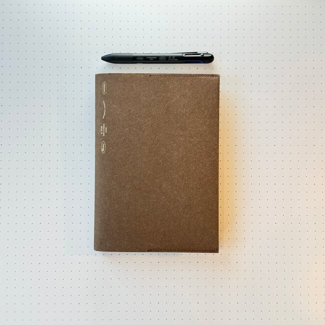 Stalogy Plain 365 Days A5 Notebook, Red with Camel Cover