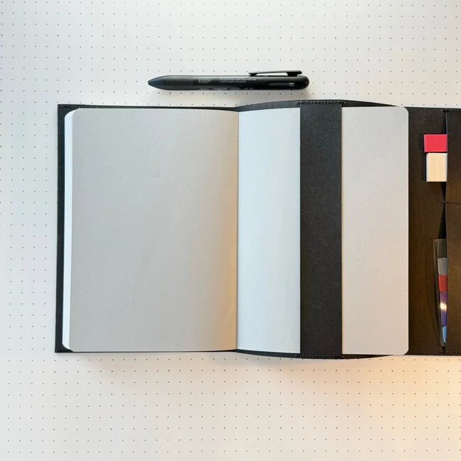 Stalogy Plain 365 Days A5 Notebook, Yellow with Black Cover