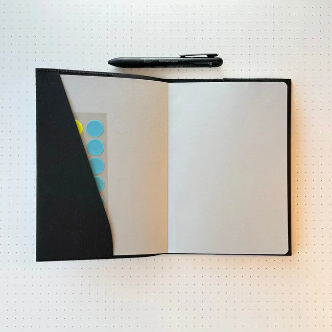 Stalogy Plain 365 Days A5 Notebook, Yellow with Black Cover