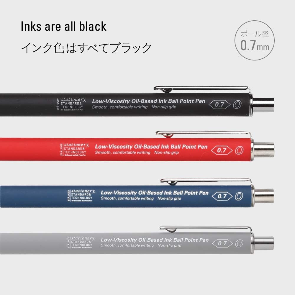 Stalogy Smooth Low-Viscosity Ballpoint Pen 0.7mm, Blue