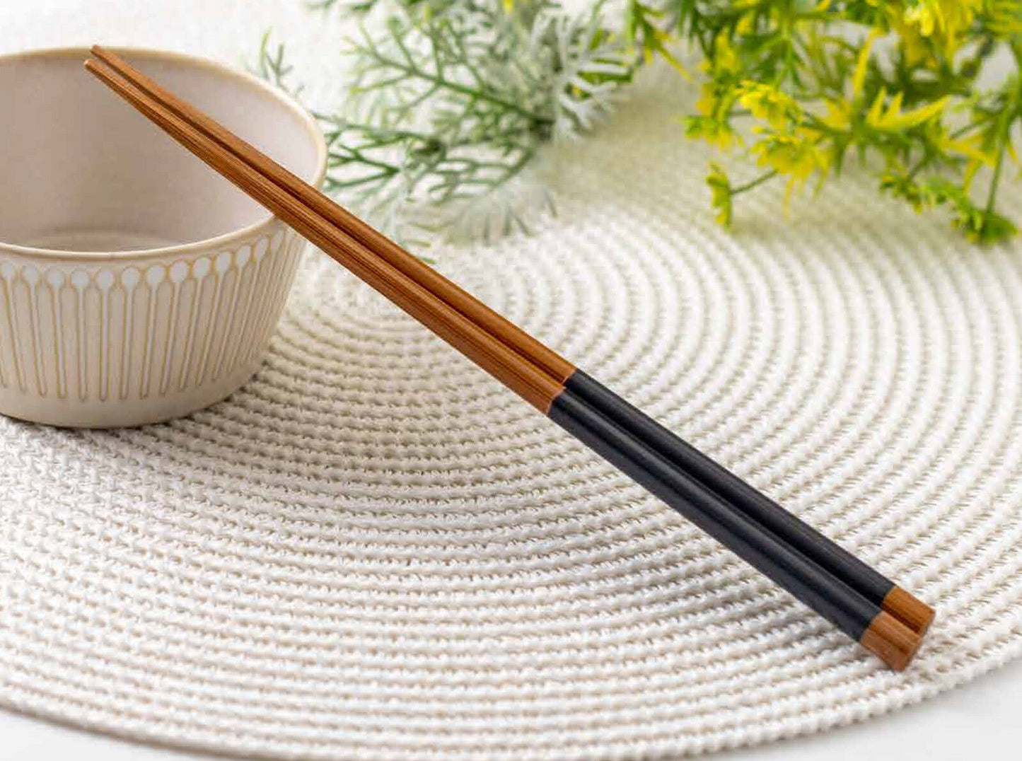Sunlife Stripes Black Japanese Chopsticks 23cm