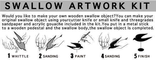 Swallow Artwork DIY Craft Kit Set - Small