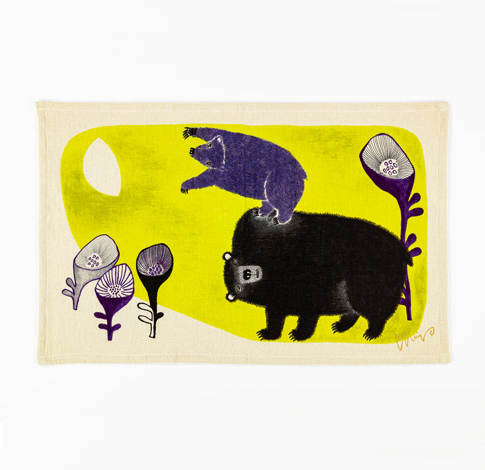 Tea Towel: Bear (Lemon-Like Moon)/Yellow 45x70cm