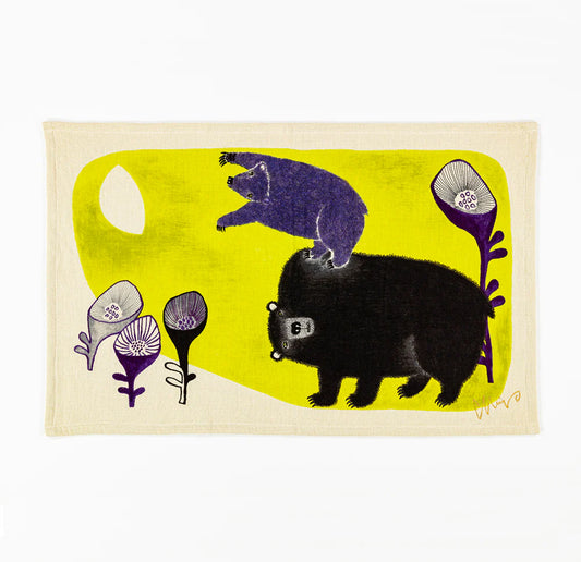 Tea Towel: Bear (Lemon-Like Moon)/Yellow 45x70cm