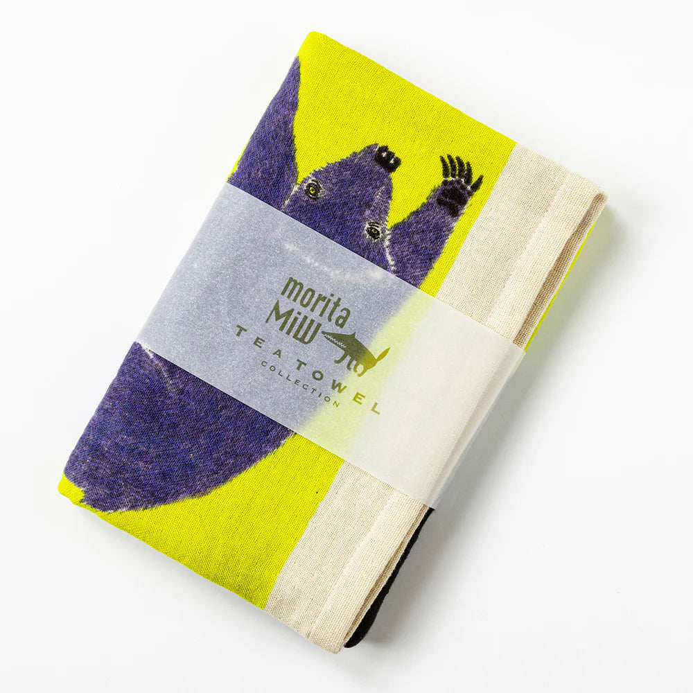 Tea Towel: Bear (Lemon-Like Moon)/Yellow 45x70cm