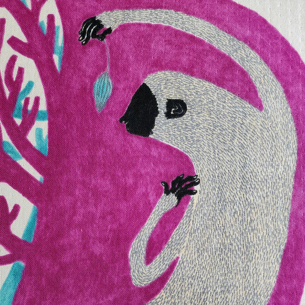 Tea Towel: Curious Monkey/Pink 45x70cm