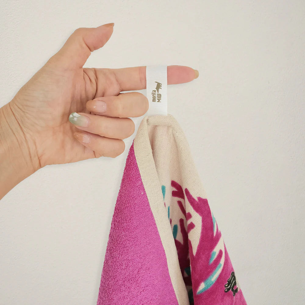 Tea Towel: Curious Monkey/Pink 45x70cm