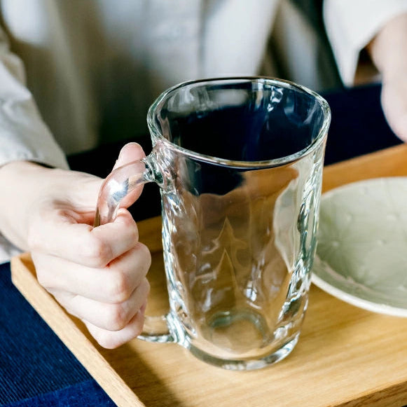 Tebineri Large Glass Beer Mug 410ml
