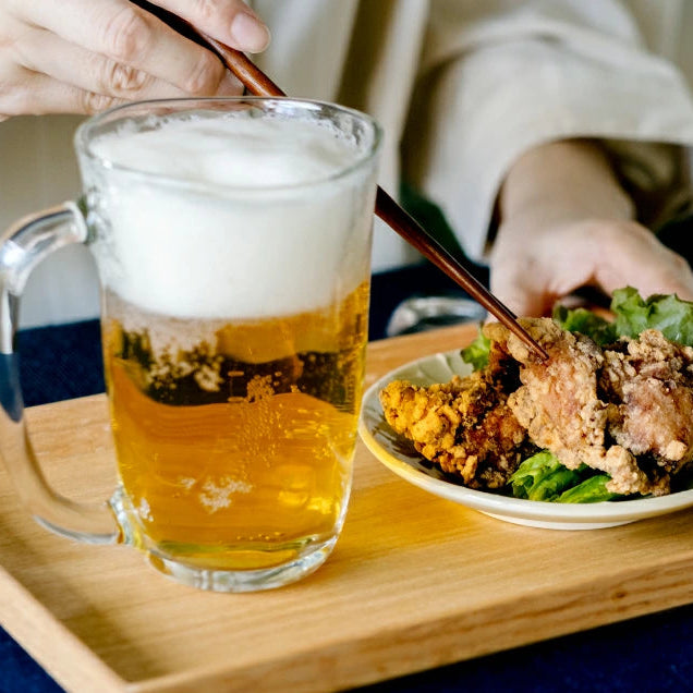 Tebineri Large Glass Beer Mug 410ml