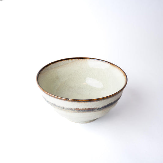 Tenmokku Fluted Bowl 17cm