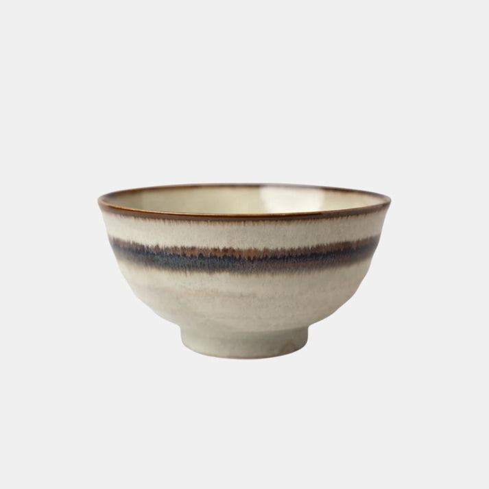 Tenmokku Fluted Bowl 17cm