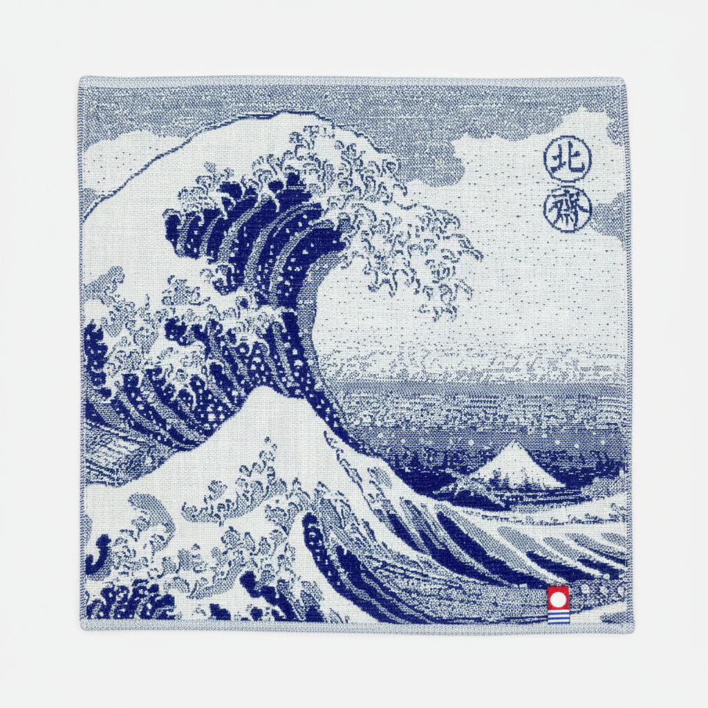 The Great Wave Cotton Handkerchief 25 x 25cm