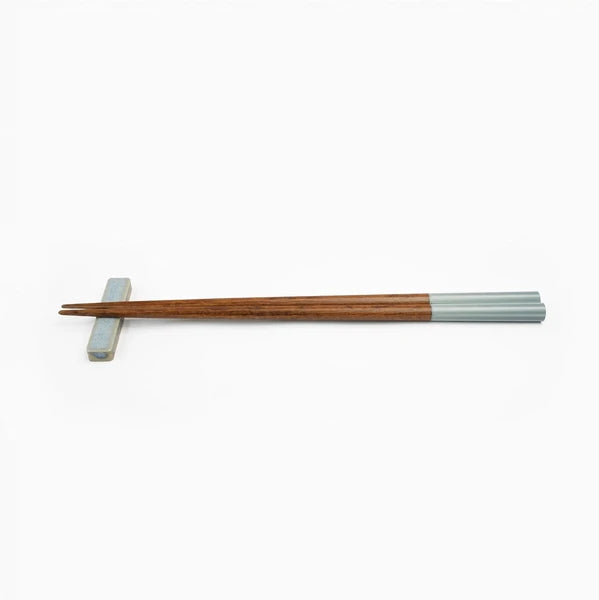 Tile Tale Chopstick Gift Set with Tile Chopstick Rest - Blue