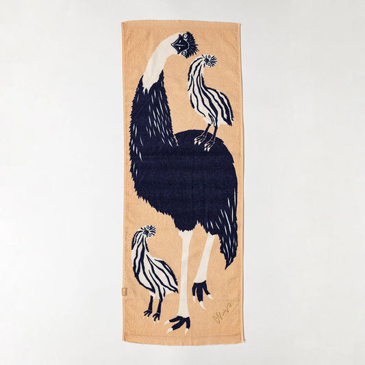 Towel Tenugui: Wonderful Emu Family 90x34cm