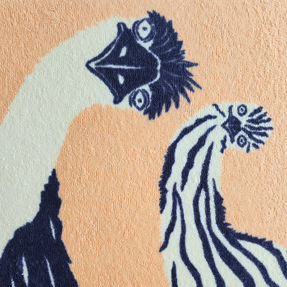 Towel Tenugui: Wonderful Emu Family 90x34cm