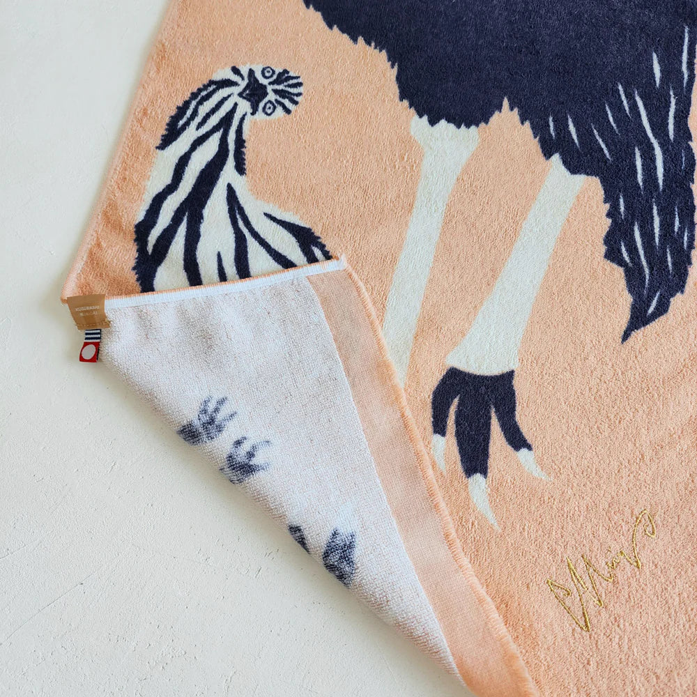 Towel Tenugui: Wonderful Emu Family 90x34cm