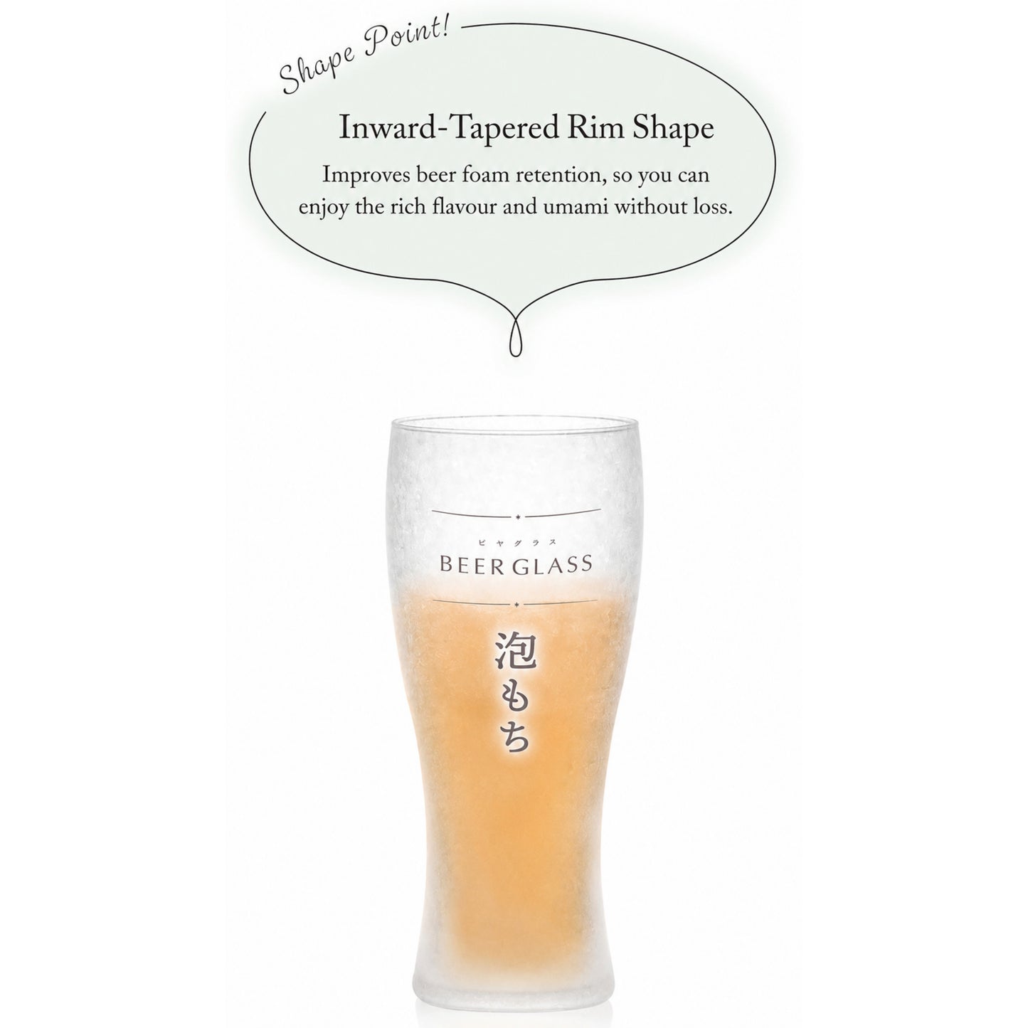 Toyo-Sasaki Foam Retention Impro Beer Glass 360ml