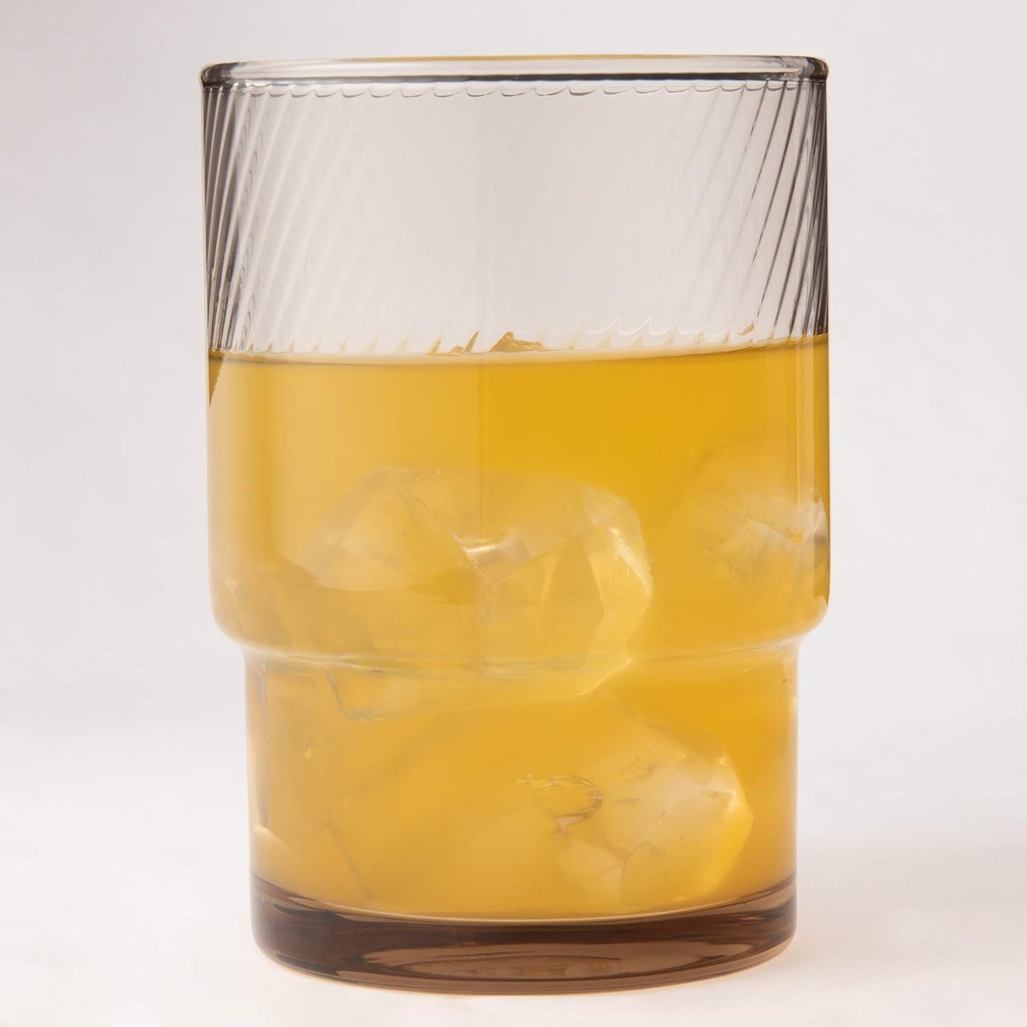 Toyo-Sasaki HS Blue Spiral Stackable Glass Tumbler 250ml - Amber