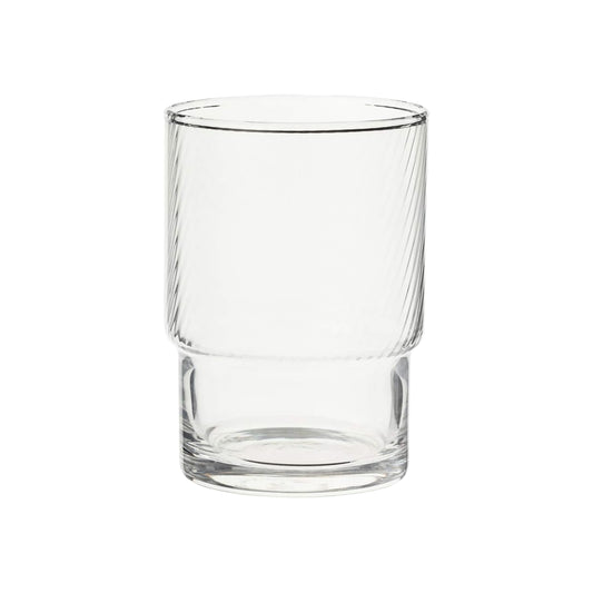 Toyo-Sasaki HS Blue Spiral Stackable Glass Tumbler 250ml - Clear