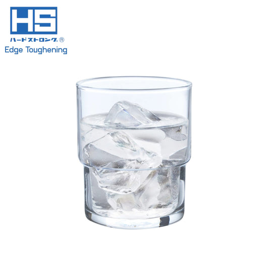 Toyo-Sasaki HS Blue Stackable Glass Tumbler 200ml - Clear
