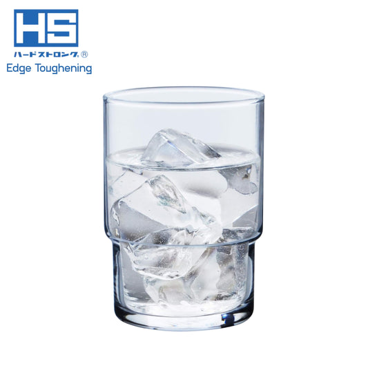 Toyo-Sasaki HS Blue Stackable Glass Tumbler 250ml - Clear