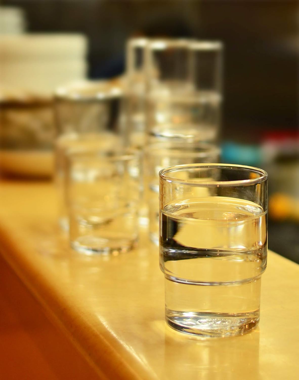 Toyo-Sasaki HS Blue Stackable Glass Tumbler 250ml - Clear
